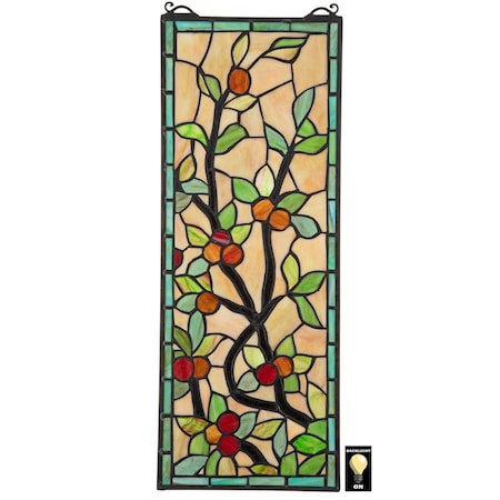 Morris Trellis Tiffany-Style Stained Glass Window